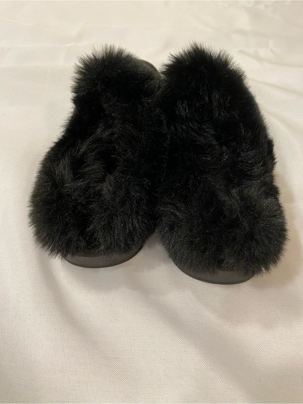Women’s Black Faux-Fur Slip-On Mules - Picture 3 of 3